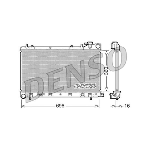 Kylare, motorkylning Denso DRM36002 DENSO
