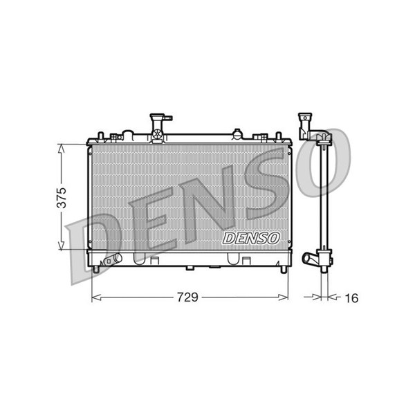 Kylare, motorkylning Denso DRM44011 DENSO