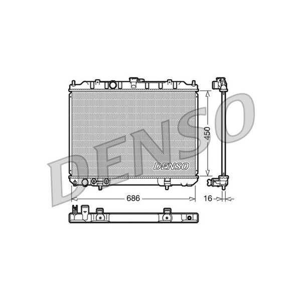 Kylare, motorkylning Denso DRM46005 DENSO