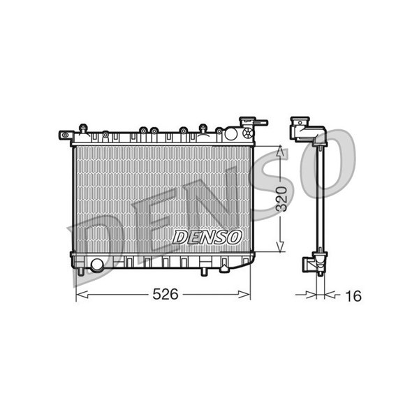 Kylare, motorkylning Denso DRM46015 DENSO