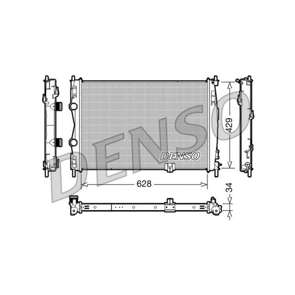 Kylare, motorkylning Denso DRM46017 DENSO
