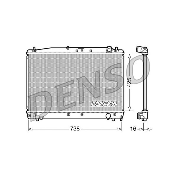 Kylare, motorkylning Denso DRM50033 DENSO Kylare, motorkylning Denso DRM50033 DENSO