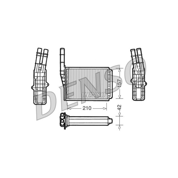 Värmeväxlare, kupévärme Denso DRR23013 DENSO Värmeväxlare, kupévärme Denso DRR23013 DENSO