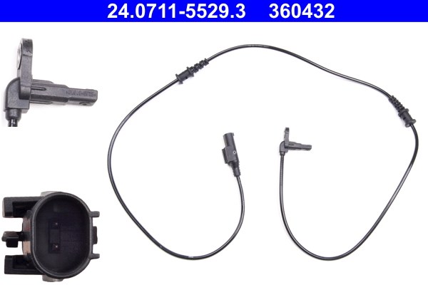 ABS-givare, Sensor, hjulvarvtal, Framaxel Ate 24.0711-5529.3 ATE