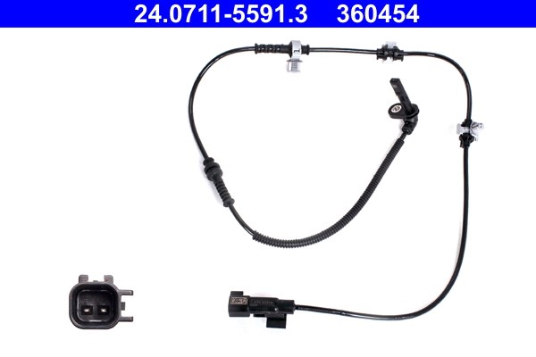 ABS-givare, Sensor, hjulvarvtal, Framaxel Ate 24.0711-5591.3 ATE