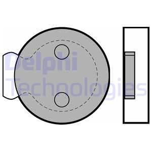 Bromsbeläggsats, parkeringsbroms, Bakaxel, Framaxel Delphi LP422 DELPHI