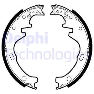 Bromsbackar, sats, Bakaxel Delphi LS1366 DELPHI