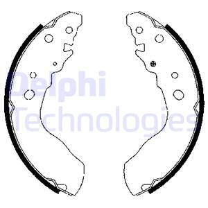 Bromsbackar, sats, Bakaxel Delphi LS1845 DELPHI