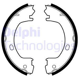 Bromsbackar, sats, parkeringsbroms, Bakaxel Delphi LS1960 DELPHI