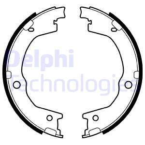 Bromsbackar, sats, parkeringsbroms, Bakaxel Delphi LS2035 DELPHI