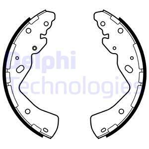 Bromsbackar, sats, Bakaxel Delphi LS2143 DELPHI