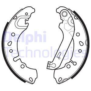 Bromsbackar, sats, Bakaxel Delphi LS2151 DELPHI