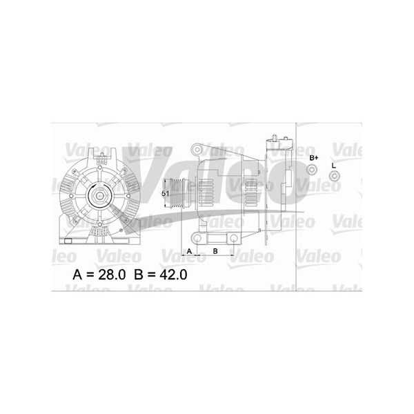 Generator 14V 90A Valeo 436732 VALEO Generator 14V 90A Valeo 436732 VALEO