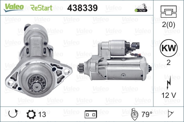 Startmotor 12V Valeo 438339 VALEO