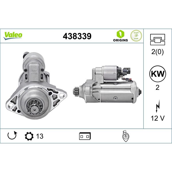 Startmotor 12V Valeo 438339 VALEO