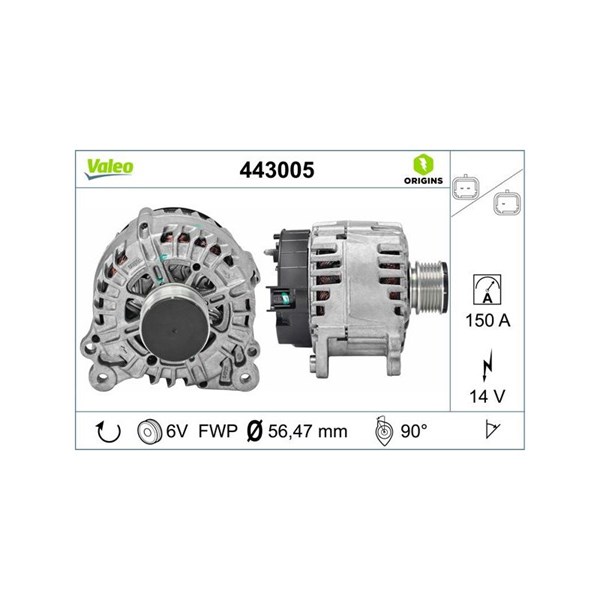 Generator 14V 150A Valeo 443005 VALEO