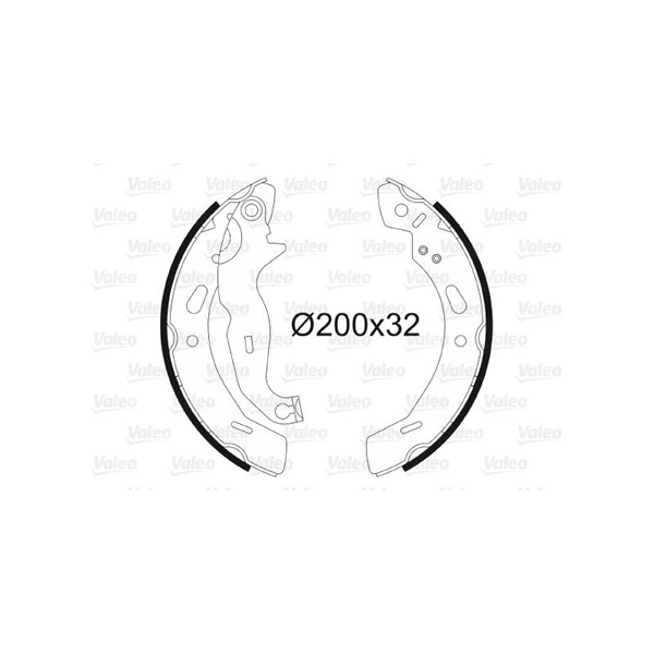 Bromsbackar, sats, Bakaxel Valeo 564139 VALEO
