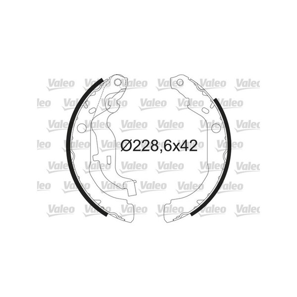 Bromsbackar, sats, Bakaxel Valeo 564210 VALEO