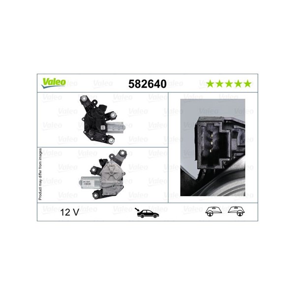 Torkarmotor 12V, Bak Valeo 582640 VALEO Torkarmotor 12V, Bak Valeo 582640 VALEO
