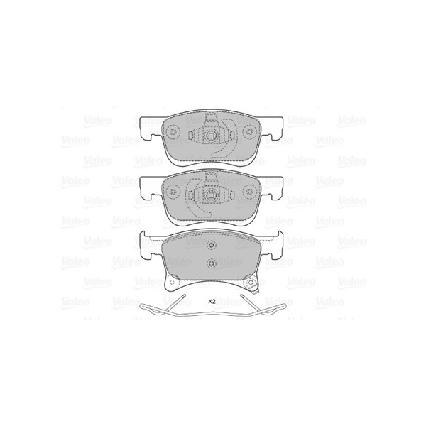 Bromsbeläggsats, Framaxel Valeo 601469 VALEO Bromsbeläggsats, Framaxel Valeo 601469 VALEO