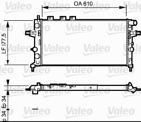 Kylare, motorkylning Valeo 732550 VALEO