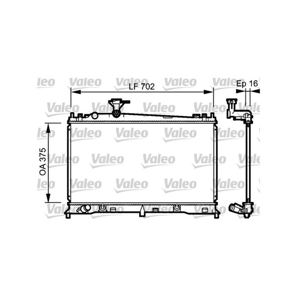 Kylare, motorkylning Valeo 734483 VALEO Kylare, motorkylning Valeo 734483 VALEO