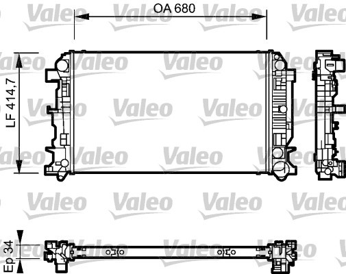 Kylare, motorkylning Valeo 735089 VALEO