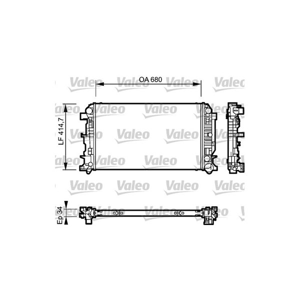Kylare, motorkylning Valeo 735089 VALEO