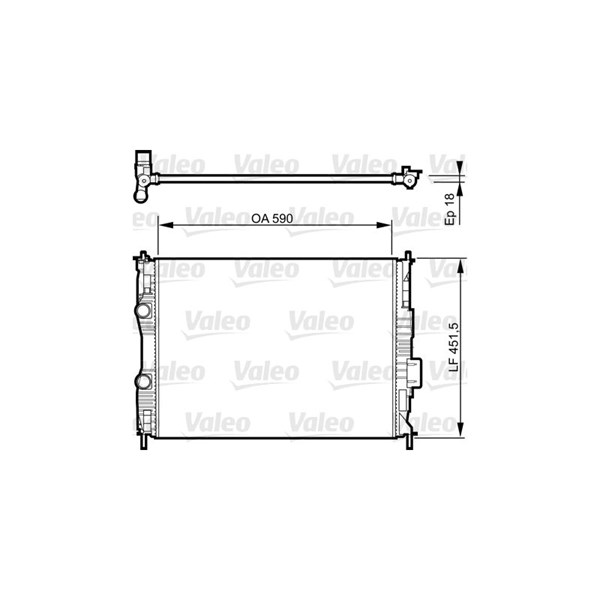 Kylare, motorkylning Valeo 735281 VALEO