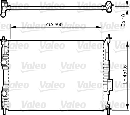 Kylare, motorkylning Valeo 735283 VALEO