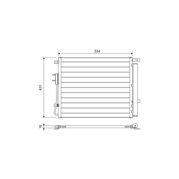 Kondensor, klimatanläggning Valeo 814459 VALEO