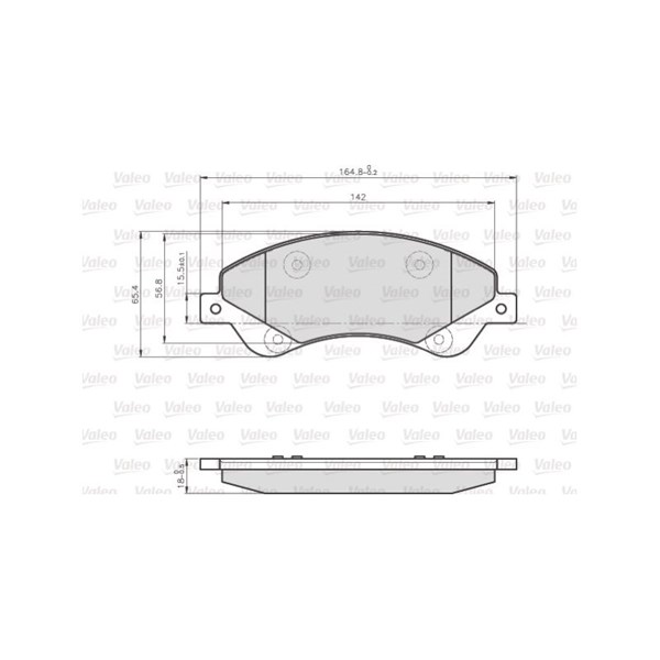 Bromsbeläggsats, Framaxel Valeo Optipack for lcv 872818 VALEO
