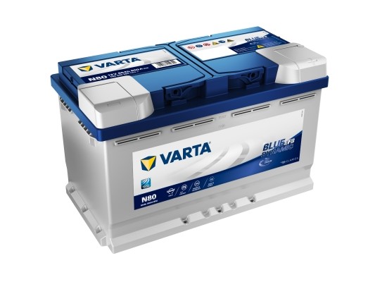STARTBATTERI VARTA BLUE DYN EFB N80 12V 80AH/800A P+, Bagageutrym VARTA
