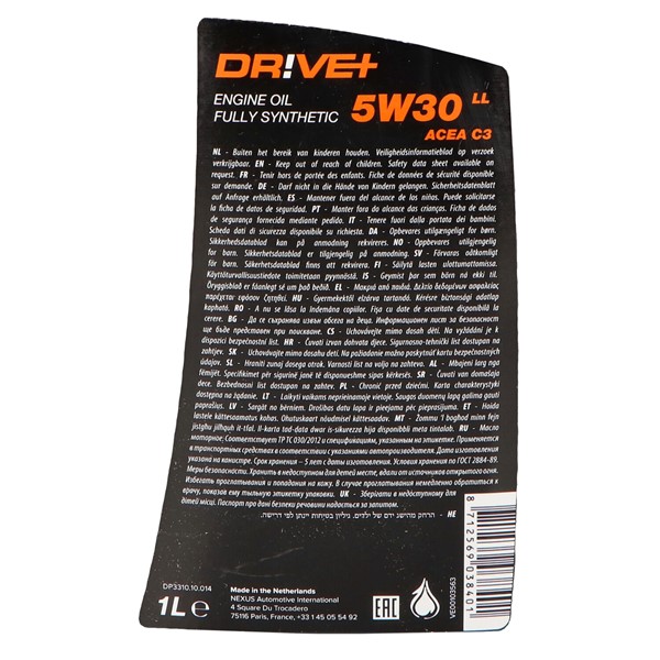 Motorolja Driveplus 5W-30 C3 Ll