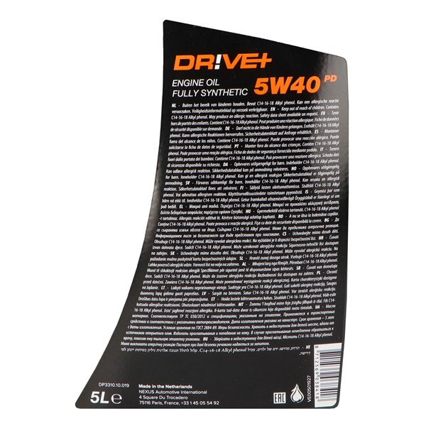 Motorolja Driveplus 5W-40  C3 Pd 5L