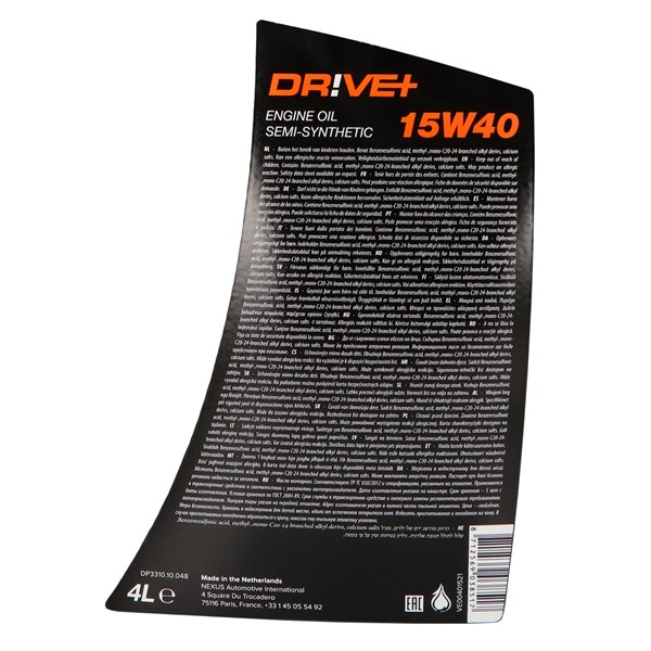 Motorolja Driveplus 15W-40 Sl/Cf 4L Motorolja Driveplus 15W-40 Sl/Cf 4L