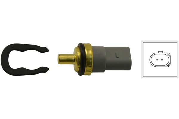 Kylvätsketemperatur-sensor, Fram, Bak, Framför kylaren, Nedre, Up KAVO PARTS