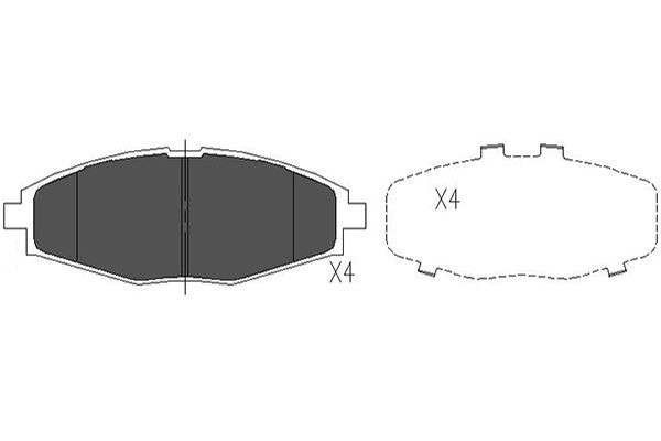 Bromsbeläggsats, Framaxel KAVO PARTS