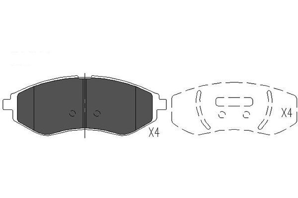 Bromsbeläggsats, Framaxel Kavo parts KBP-1003 KAVO PARTS