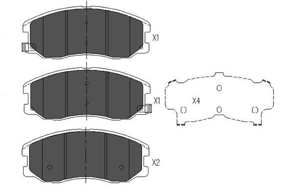 Bromsbeläggsats, Framaxel KAVO PARTS