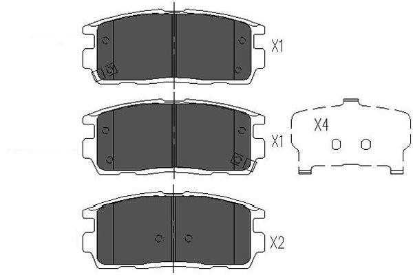 Bromsbeläggsats, Bakaxel Kavo parts KBP-1010 KAVO PARTS