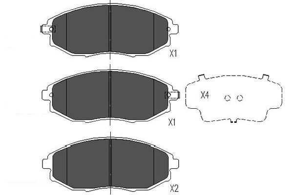 Bromsbeläggsats, Framaxel Kavo parts KBP-1011 KAVO PARTS