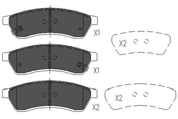Bromsbeläggsats, Bakaxel Kavo parts KBP-1012 KAVO PARTS