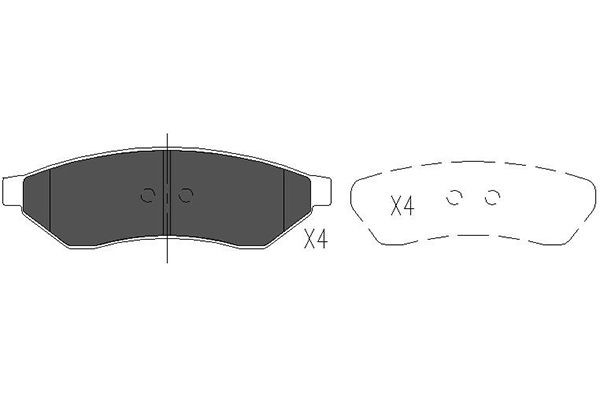 Bromsbeläggsats, Bakaxel Kavo parts KBP-1015 KAVO PARTS
