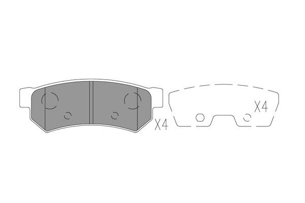 Bromsbeläggsats, Bakaxel Kavo parts KBP-1020 KAVO PARTS