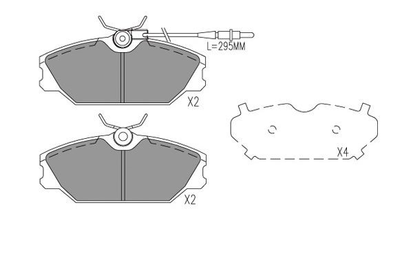 Bromsbeläggsats, Framaxel Kavo parts KBP-1022 KAVO PARTS