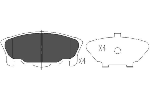Bromsbeläggsats, Framaxel Kavo parts KBP-1507 KAVO PARTS