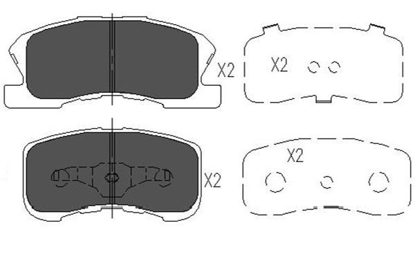 Bromsbeläggsats, Framaxel Kavo parts KBP-1508 KAVO PARTS