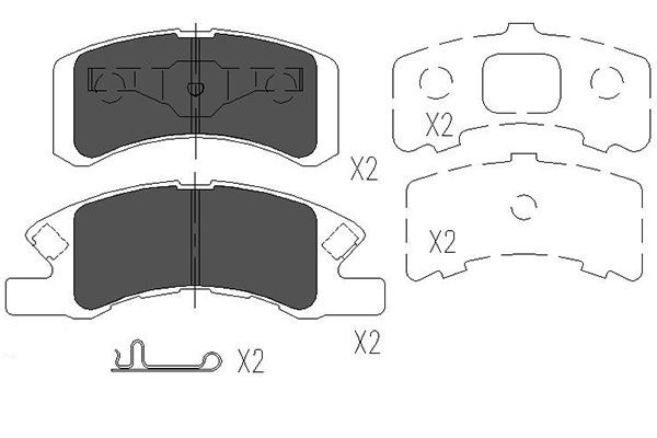 Bromsbeläggsats, Framaxel KAVO PARTS