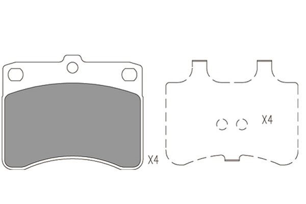 Bromsbeläggsats, Framaxel Kavo parts KBP-1516 KAVO PARTS